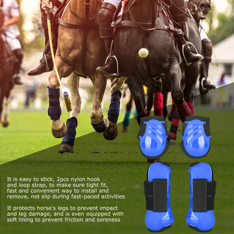 1Set Horse Legguard Leg Protector Leggings PU Thickened Shell Elastic