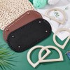PH PandaHall 6pcs Crochet Bag Kit 2Pcs Oval PU Leather