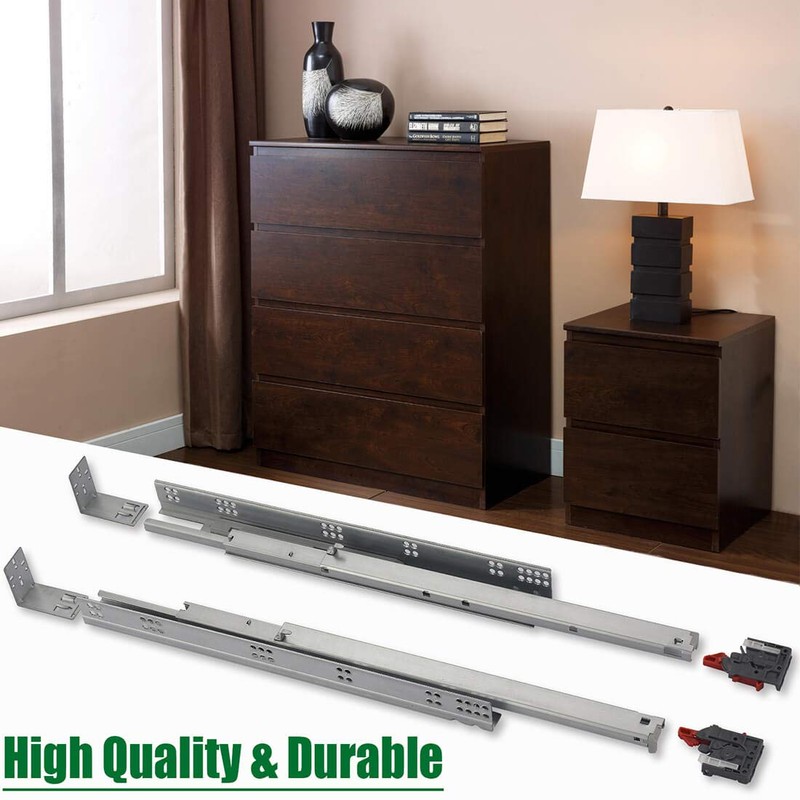 Under Mount Drawer Slides 15 inch (1 Pair), Full Extension