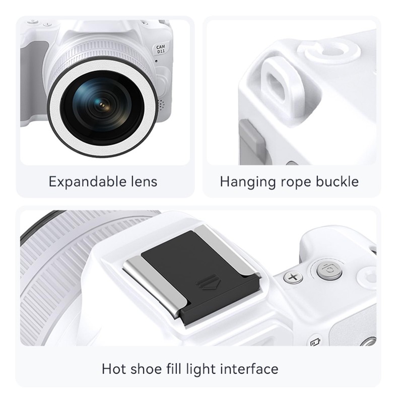 Digital Camera, 16X Optical Zoom, 2K 48MP Vlogging Camera, Rear