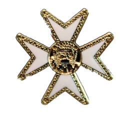 York Rite Maltese Malta Cross Masonic Freemason Lapel Pin