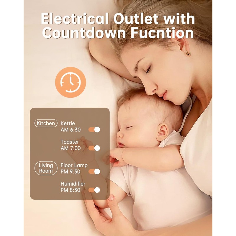 ELECTOP Remote Control Outlet, 15A/1500W Wireless Outlet Power Switch with