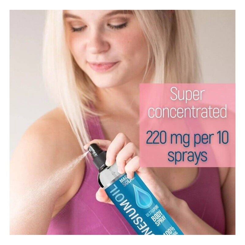 Magnum Solace Magnesium Oil Spray 100% Natural Magnesium Spray Sourced