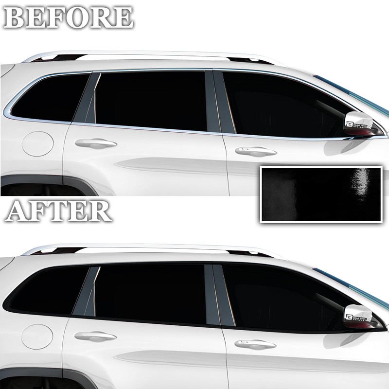 BOGAR TECH DESIGNS Side Window Chrome Delete Overlay Compatible with