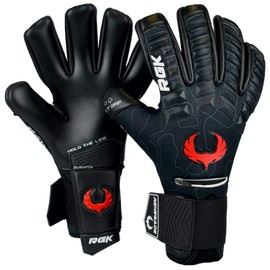 Renegade GK Eclipse Professional Soccer Goalie Gloves with Pro-Tek Fingersaves & 4+3MM EXT Contact Grip (Sizes 6-12, Level 5) | Goalkeeper Gloves for Elite Play (Ambush (Fingersave), 9)