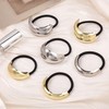 Hair Ties for Women, Gold Metal Hair Cuffs Hair Accessories