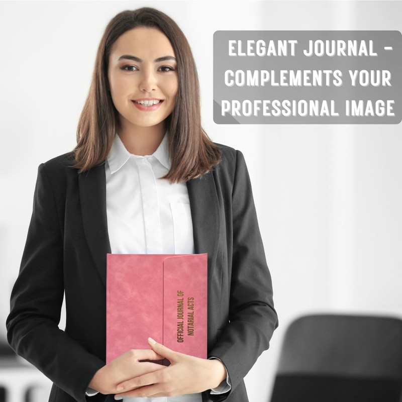 JC Classics Notary Journal Log Book Hardcover with Privacy Guard