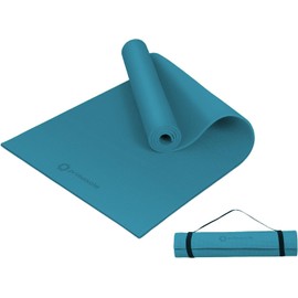 Primasole Yoga Mat with Carry Strap for Yoga Pilates Fitness and Floor Workout at Home and Gym 1/4 thick (Jango Green Color) PSS91NH004A