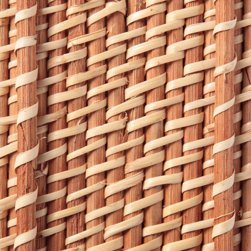 MUJI 37525702 Overlapping Rattan Rectangular Box, Half, Shallow, Width 10.2