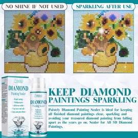 Diamond Painting Sealer, Diamond Art Sealer, Quick Drying Diamond Art Glue, Diamond Painting Glue for 5D Diamond Painting, Puzzle and DIY Crafts (1, 120ml)