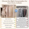 2 Pack Space Saving Hanging Garment Bags with Self Compression