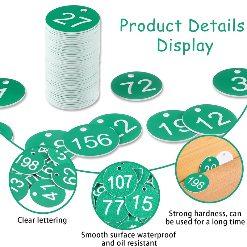 Tenare 1-200 Plastic Number Plates, Numbered Engraved Number Plates, Beehive