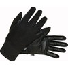 Ryda Ladies Fleece Back Leather Winter Horse Riding Gloves (Black,