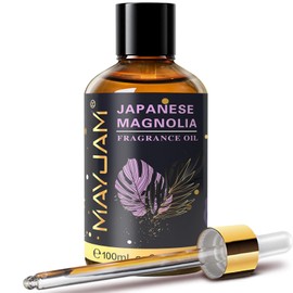 MAYJAM 100ML/3.38FL.OZ Japanese Magnolia Fragrance Oils with Glass Dropper, Essential Oils for Diffusers, Long Lasting Scented Oils for Soap Candle Making