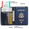FACATH Funda Porta Pasaporte Cartera de Viaje RFID Blocking Carteras