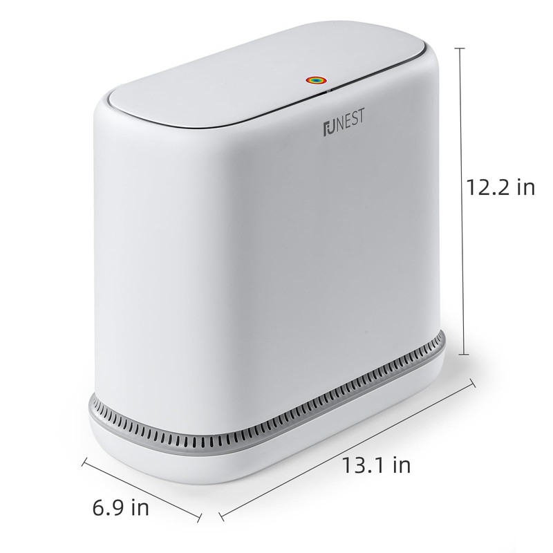 funest Bathroom Trash Can, 3.3 Gallon Slim Trash Can with