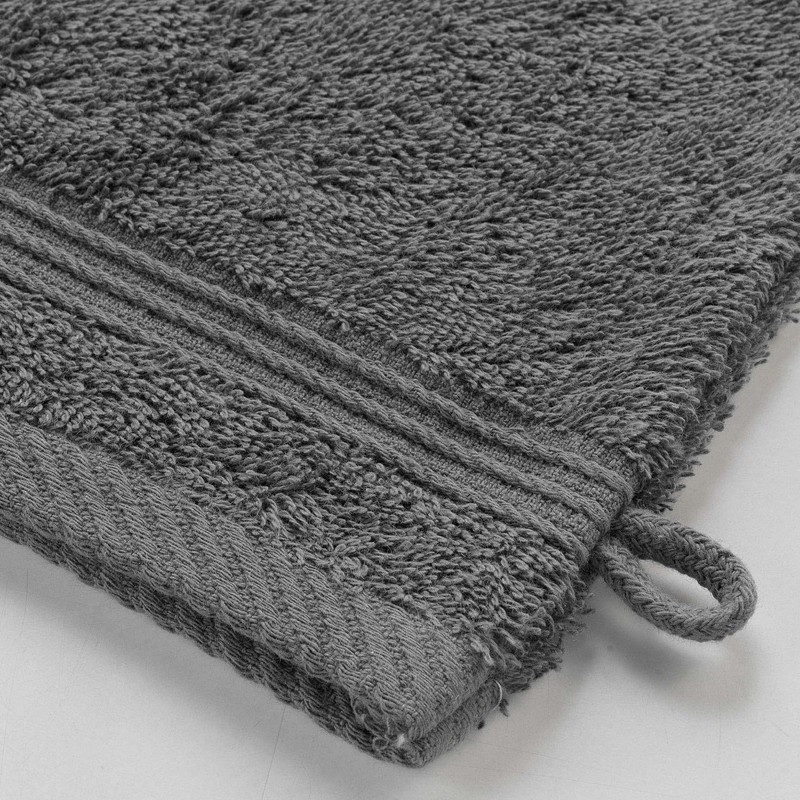 Douceur d'Intérieur 2 Face Cloths Charcoal Grey 15 x 21