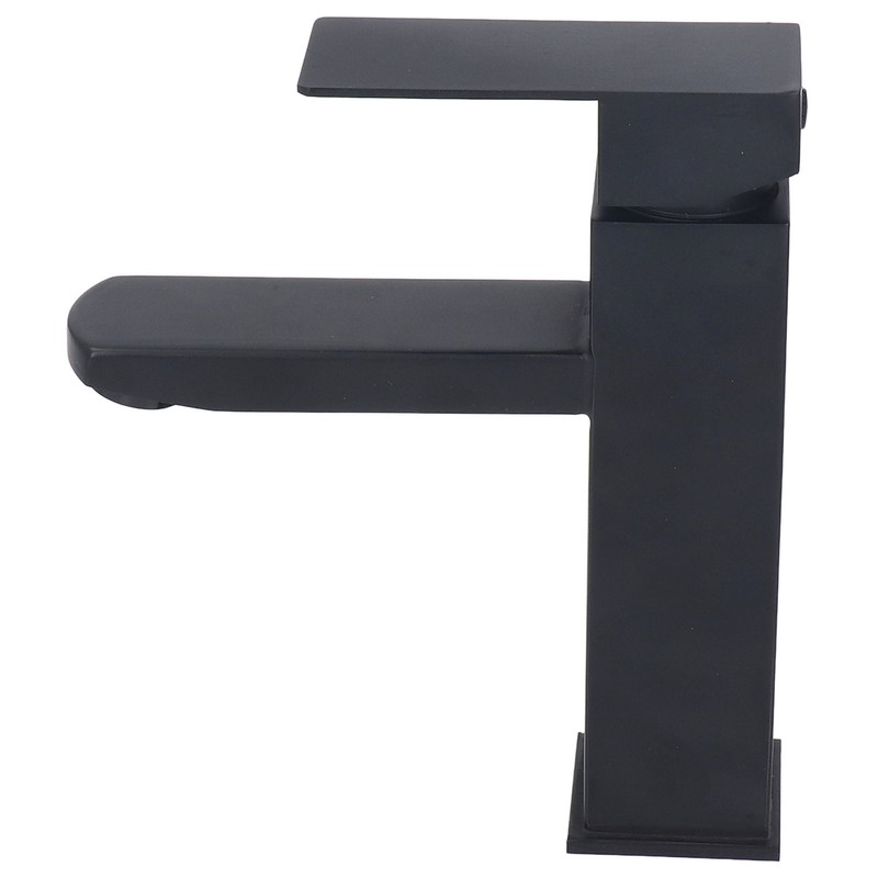 Basin Faucet Stainless Steel Surface Black Baking Paint Bathroom Sink