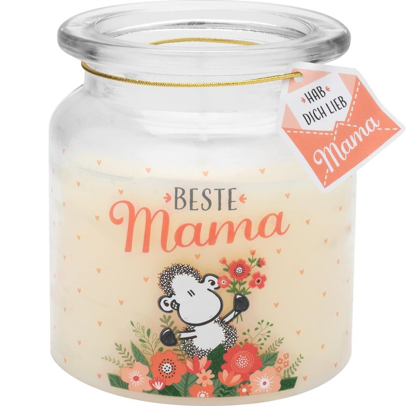 Sheepworld Kerze im Glas "Mama" | Duftkerze, Vanille, Höhe 9