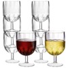 Suwimut Set of 8 Unbreakable Plastic Wine Glasses, 12 oz