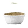 Foldable Storage Baskets Laundry Straw Patchwork Home Seagrass Belly Garden