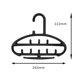 Shinkohanger F-FIT 165386 Small Belt Hanger, Black, Made in Japan, Space Saving, Closet Storage, Organization, Large Capacity, Convenient Goods, Plenty of Businessmen, Social People, Father's Day, Gift, New Society, Neat, Easy to Bet and Remove
