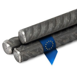 Stahl-Shop24 - Mild Steel 1500 mm Diameter 8 mm - Reinforcing Iron According to DIN 488 - Construction Steel for Concrete Construction & House Construction - Ribbed Rebar for Foundation & Fence