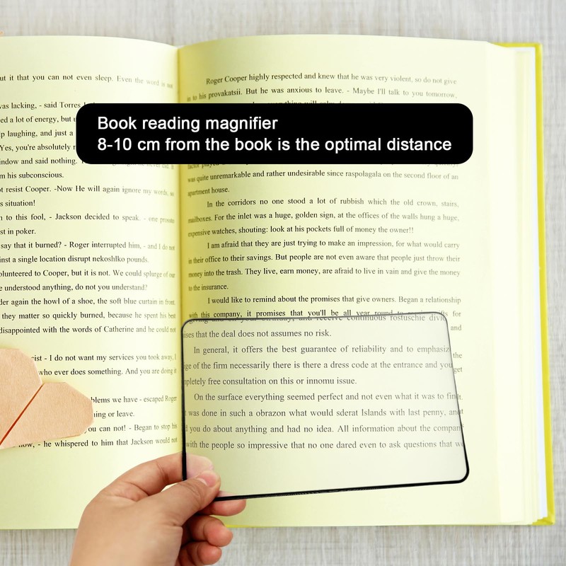 Bliceon 5-Pack 3X Flat Magnifiers - Flexible Plastic Reading Magnifying