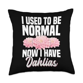 Black Dahlia Flower Dahlia Seeds for Planting Pink Dahlias Throw Pillow