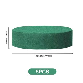 5PCS Flower Arrangement Kit, Dry Floral Foam Brick Dried Foam Fresh Wet Brick Sponge Block Round Dry Blocks for Flower Wedding Florist Fresh Flower Arranging Design DIY Crafts Supplies