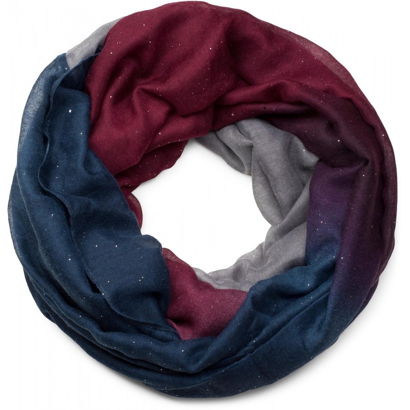 styleBREAKER 01017033 Elegant Glitter Loop Tube Scarf with Colour Gradient