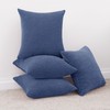 Olepangi 4 Packs Navy Blue Decorative Throw Pillow Covers 18x18