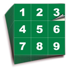 iSYFIX Green Consecutive Number Stickers – 1 to 100, 2-inch, 1 Set – Vinyl Self Adhesive Premium Decal, Ideal for Inventory, Storage, Organizing, Boxes, Bins, Toolbox, Lockers & More, Indoor/Outdoor