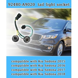 92480-A9020 Tail Light Socket & Wire Harness Assembly Fits for Kia Sedona 2015 2016 2017 2018
