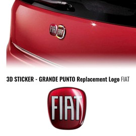 AMS 32015 Fiat 3D Sticker Logo Front + Rear for Big Point