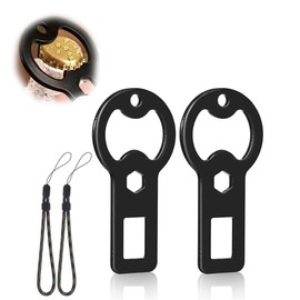 2PCS Metal Bottle Opener with Lanyard and Keyring, Portable Design for Outdoor Activities, Party Supplies