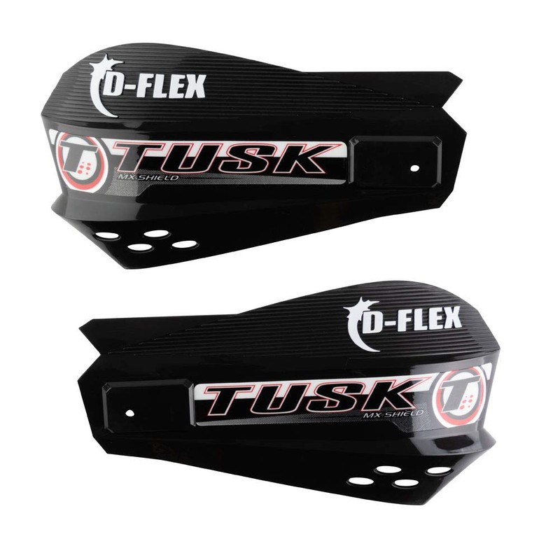 Tusk D-Flex Handguards with MX Shields Black 1 1/8" Bar
