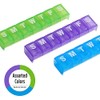 EZY DOSE Pastillero Semanal Grande de Contorno Redondo con 7