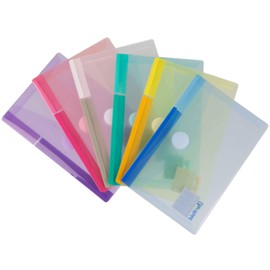 Document Holder with Closure A6 Size Envelope Assorted Colors 6 Per Pack 6-1/4 inches by 4-1/2 inches (158 x 114mm) (# 510289) $9.48/Pack