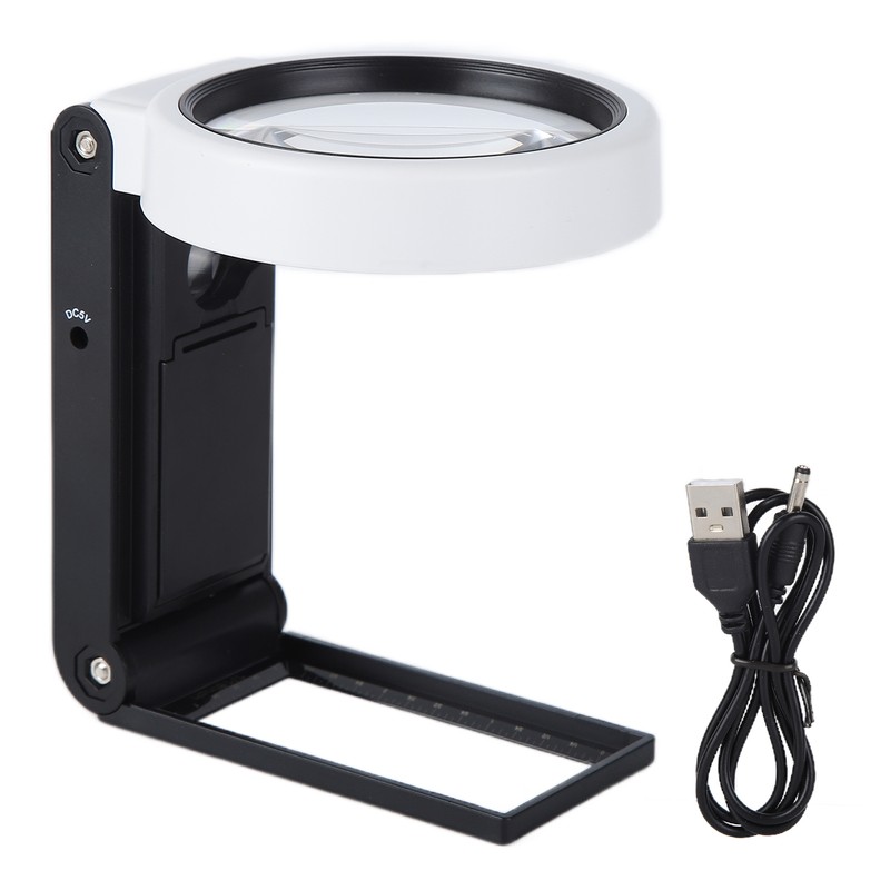 TH‑7018A Multifunctional Magnifier with LED Light Handheld Foldable Magnifying Glass