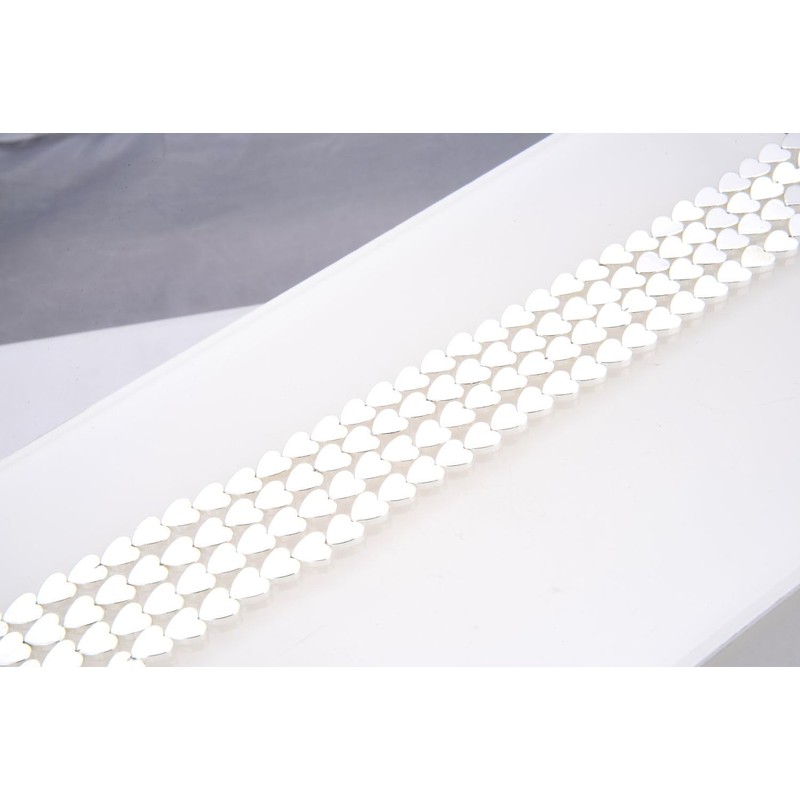 1 Strand Grade A Natural Hematite Silver Plated Gemstone 8mm