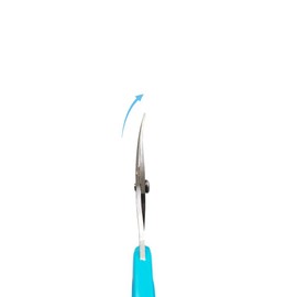 ALLEX Ostomy Scissors Curved Blunt Blade Tips, Colostomy Bags and Ileostomy Stoma Supplies Cut Tool for Fit Body(Blue)