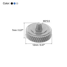 PATIKIL Camera Shutter Button Set of 3 Copper Camera Buttons Engraved for DSLR/SLR Cameras Blue Black Silver