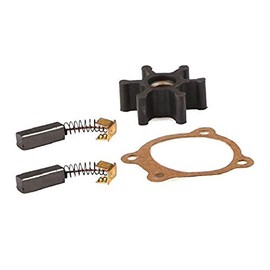 Utility Pump Replacement Carbon Brushes,Impeller,Shaft Seal Part for Trupow Water Transfer pump PAS-30A (1 Set)