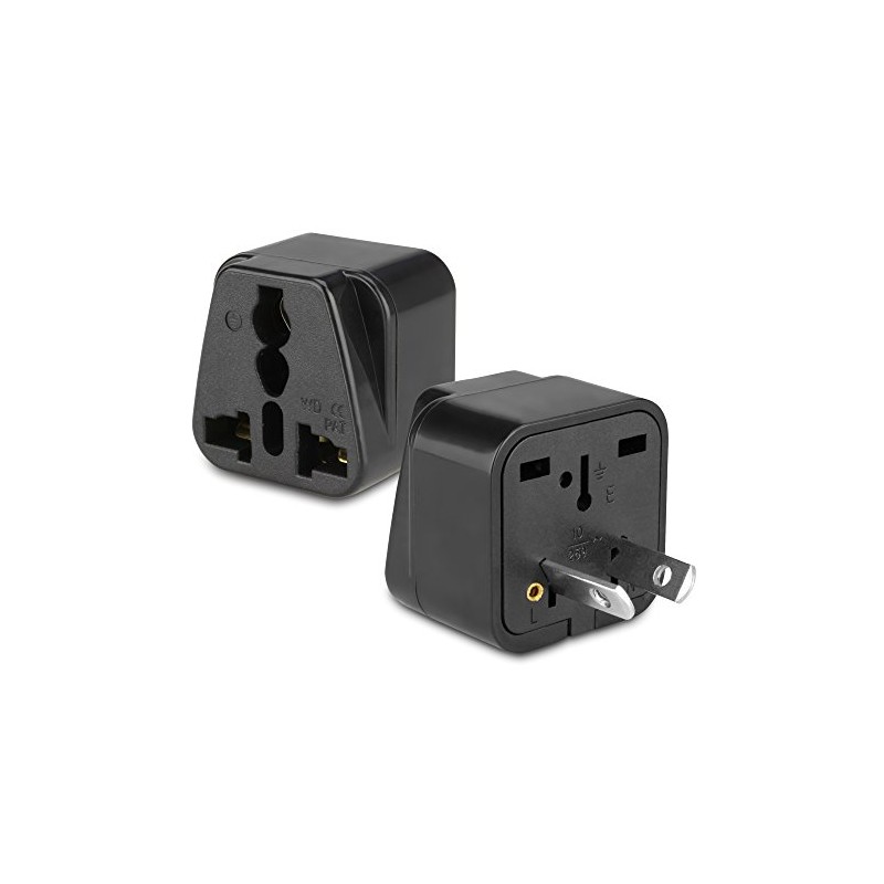 BoxWave Universal to Australian Outlet Plug Adapter - Black, Plug