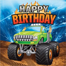 Monster Truck Happy Birthday Napkins
