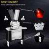 Twidec/3Pcs Rocker Lighted Toggle Switch 12V 20A Heavy Duty Racing