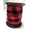 Martha Stewart HOLIDAY SPOOL DECORATIVE RIBBON RED BLACK BUFFALO PLAID