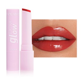 Glow Lip Gloss Lip Tint,Hydrating Lip Balm Plumping Moisturizing Lip Balm For Dry Cracked Lips Moisture Super Nourishing & Colour+Care Shine Lip Plumper,Tinted Lip Balm Non-Sticky Jelly Lipstick(06#)