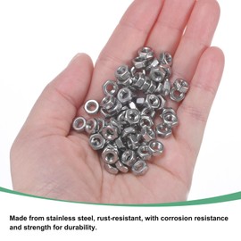 M METERXITY 100-Pack Metric Hex Nuts M4 x 0.7mm Thread Stainless Steel Hexagon Nut Hex Nut Metric Nuts for Machinery/Automotive/Repair/Industrial